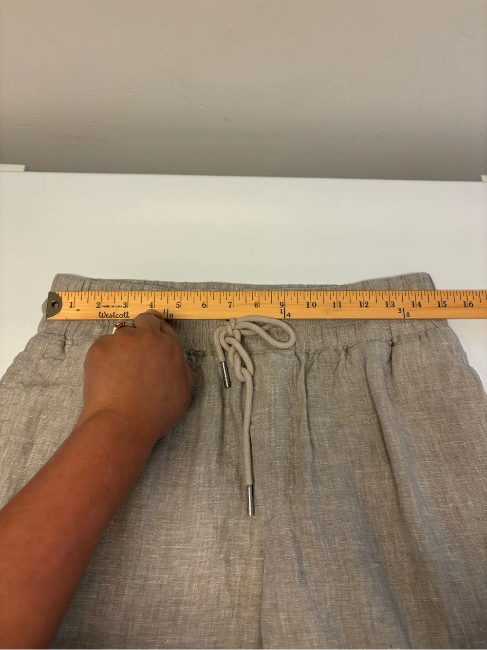 Quince Linen Wide Leg Pull On Drawstring Pants Women’s Size Medium